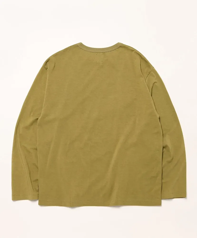Men Utility Cotton Crew Neck Long Sleeve T-Shirt