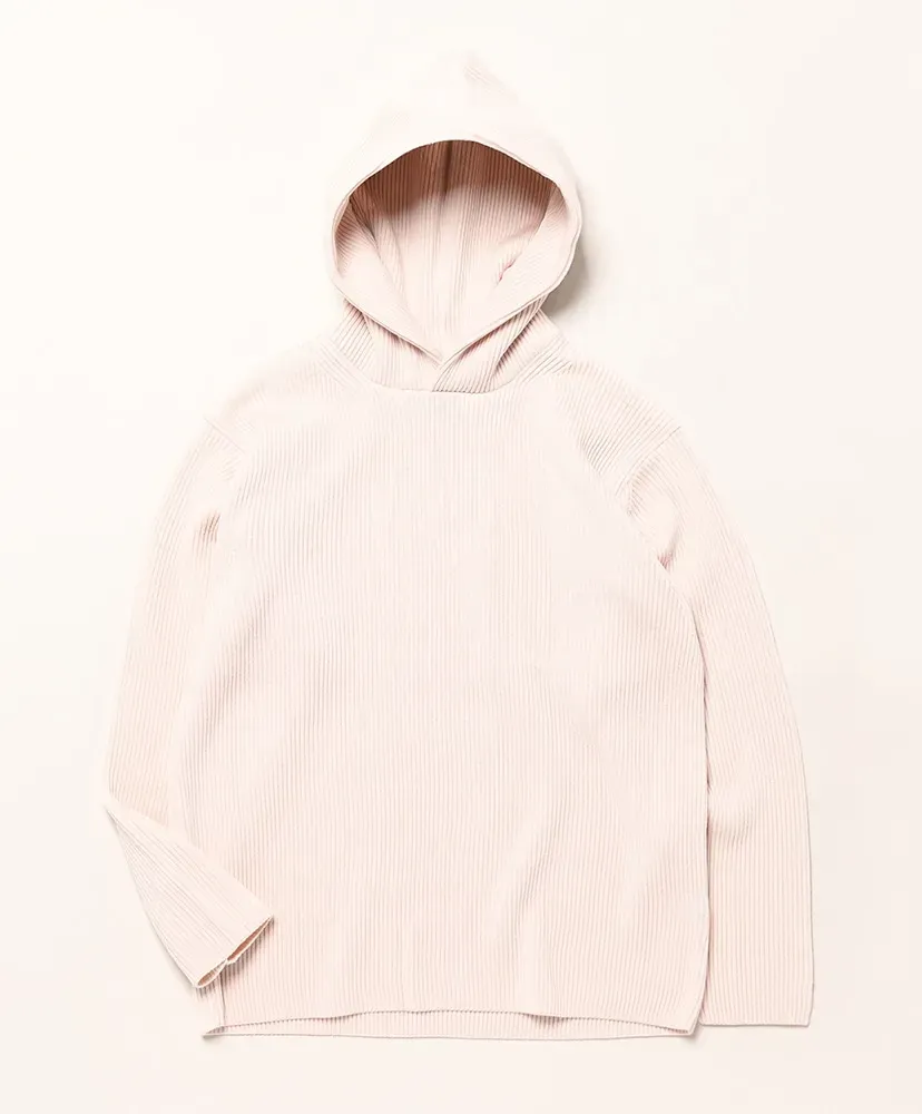 Men Solid Wool Rib Pull Parker