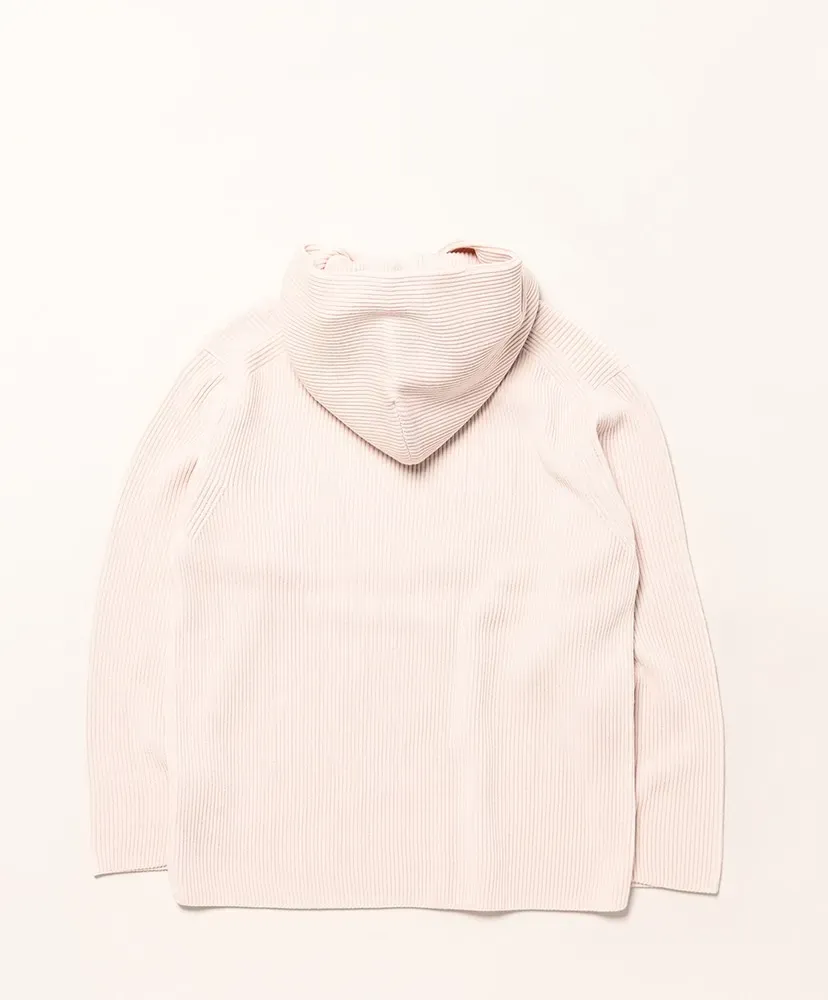 Men Solid Wool Rib Pull Parker