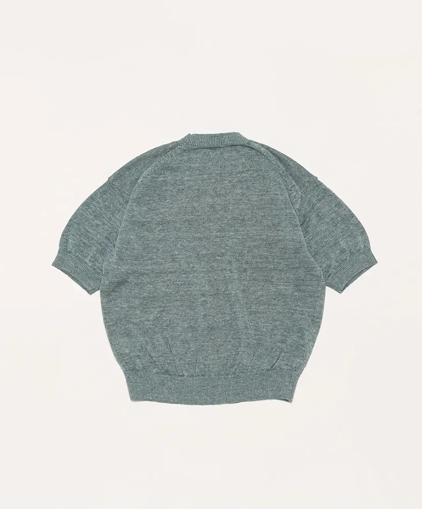 Women Washed High Count Linen Crew Neck Short Sleeve
