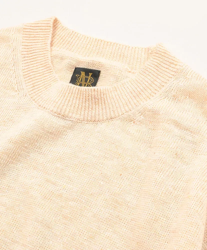 Women Washed High Count Linen Crew Neck Short Sleeve