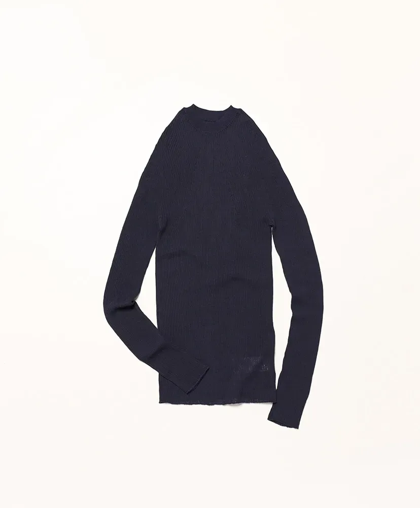 Women See-Through Ribnature L/S