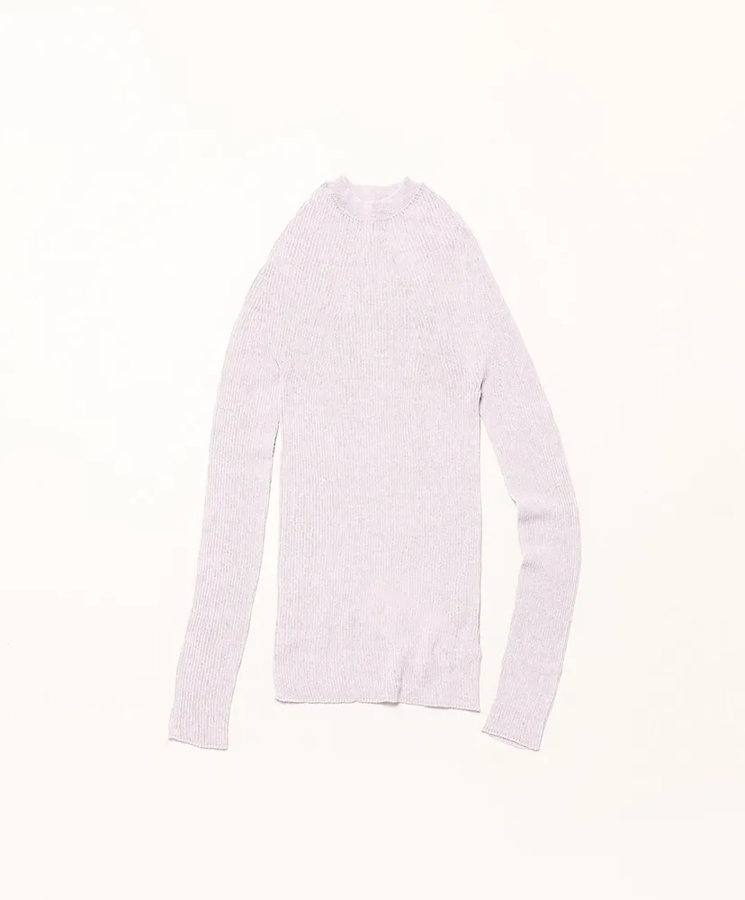 Women See-Through Ribnature L/S