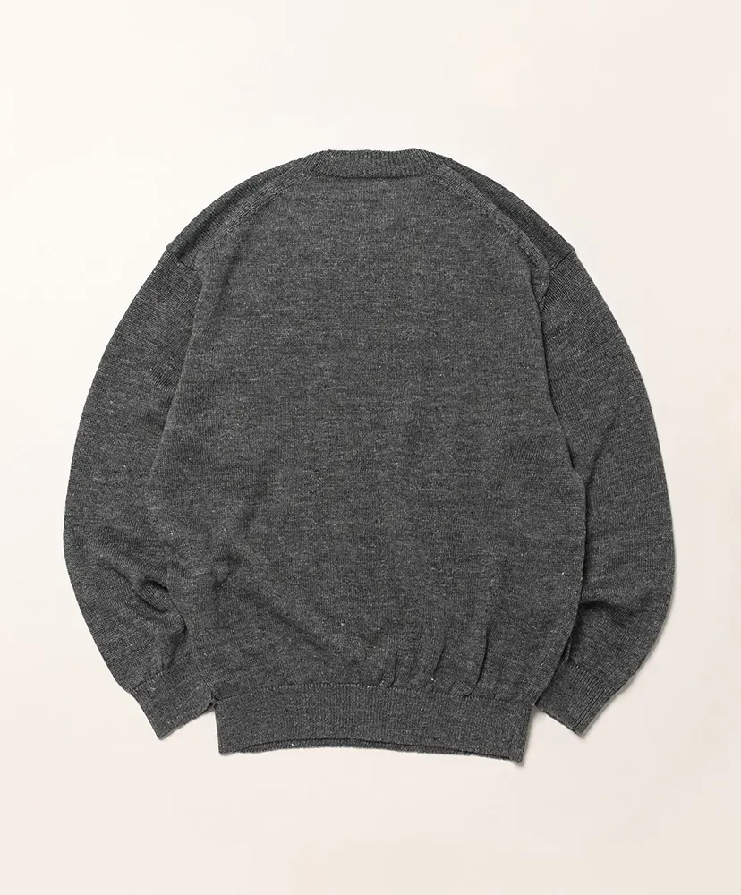 Men Washed High Count Linen Crew Neck