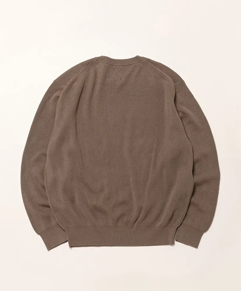 Men High Twist Cash Cotton Rib Crew Neck