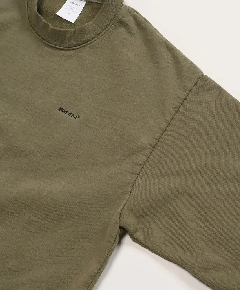Pigment/Garment Dye Sweat Crew 14Oz