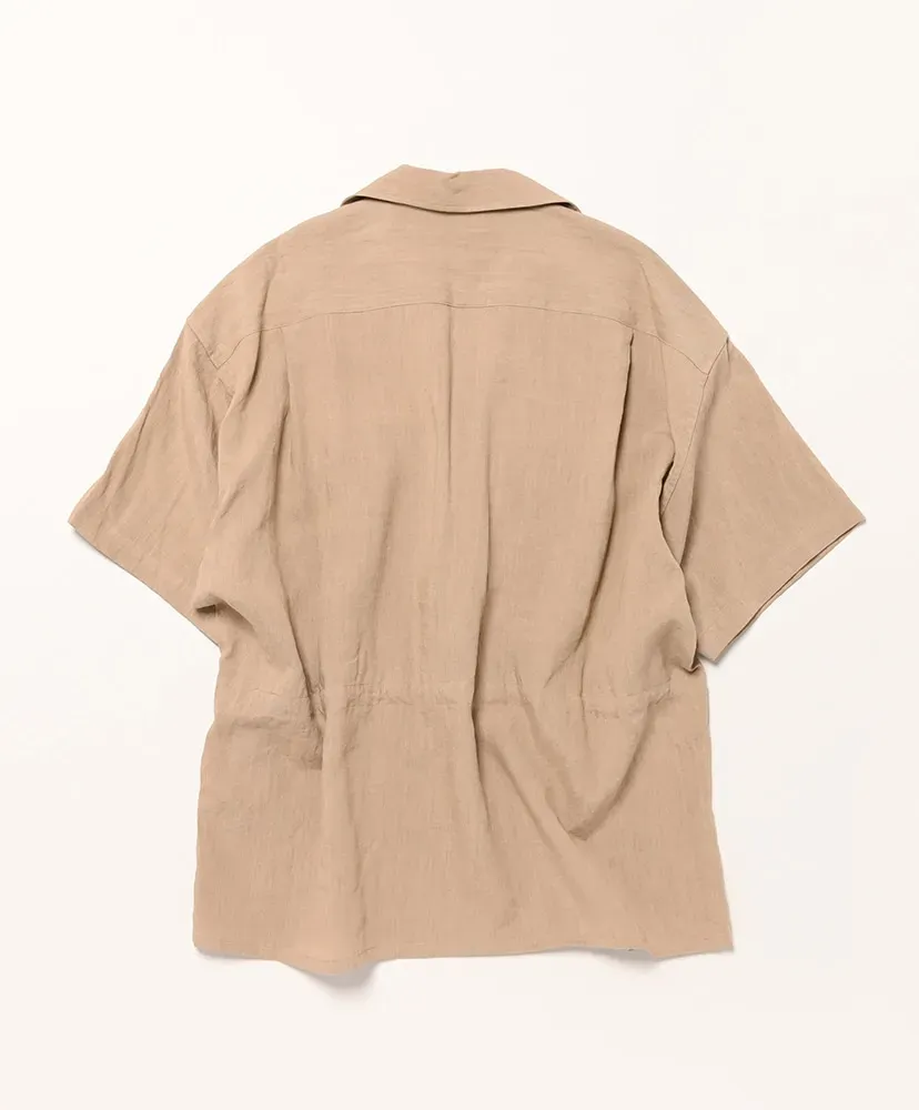Linen Paper Broad Safari S/S Shirt