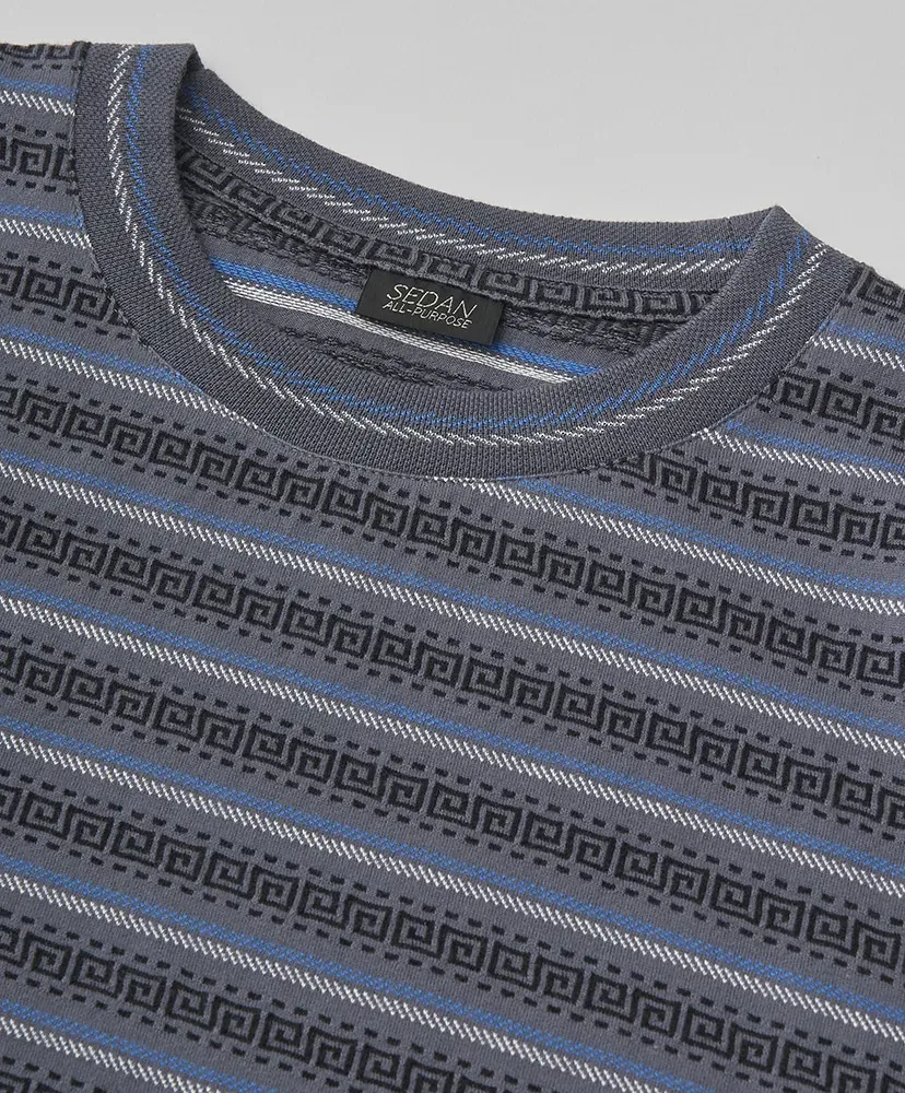 Jaquard Striped S/S Tee