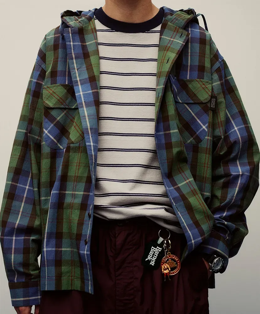 Plaid Hooded Shirt