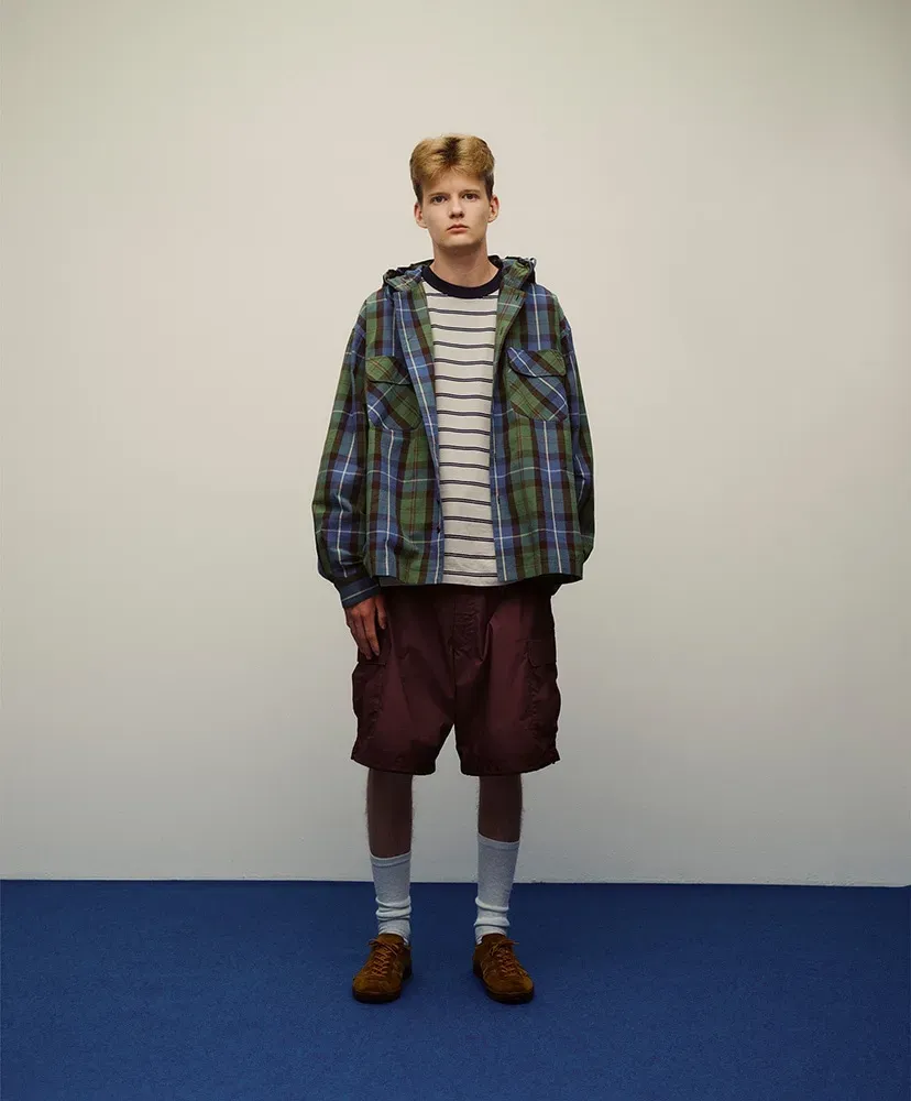 Plaid Hooded Shirt