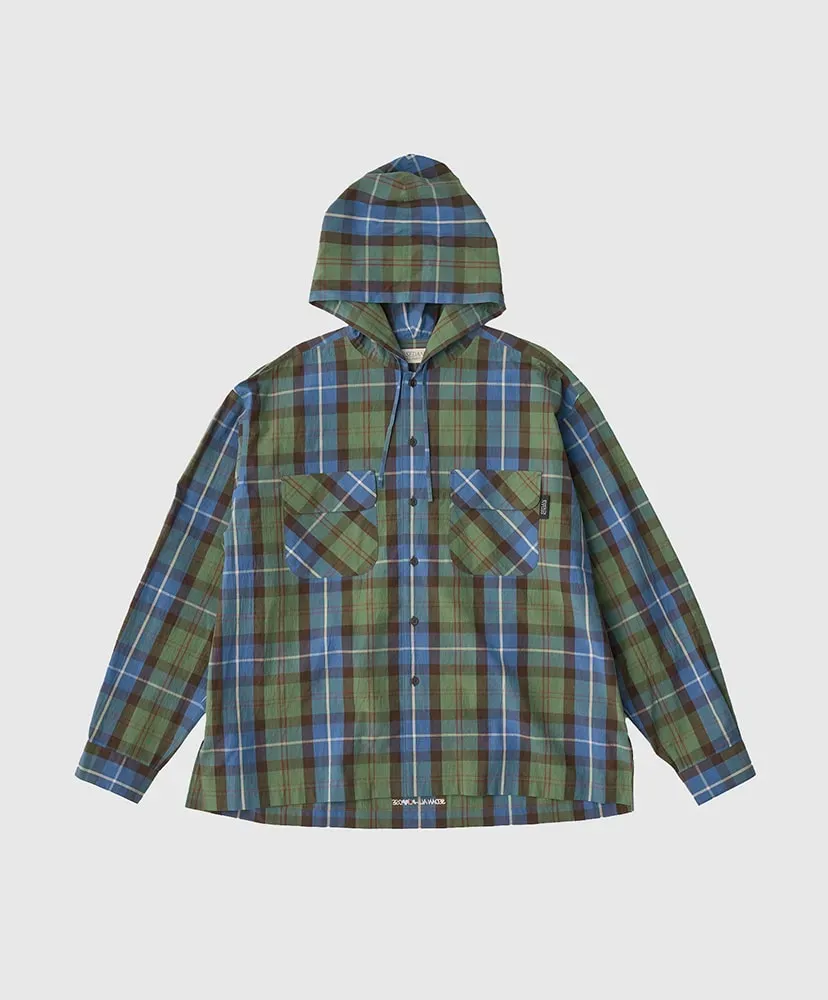 Plaid Hooded Shirt