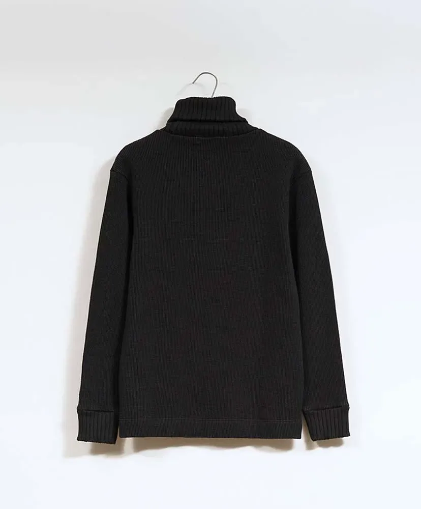 Turtle Neck - Waffle Black