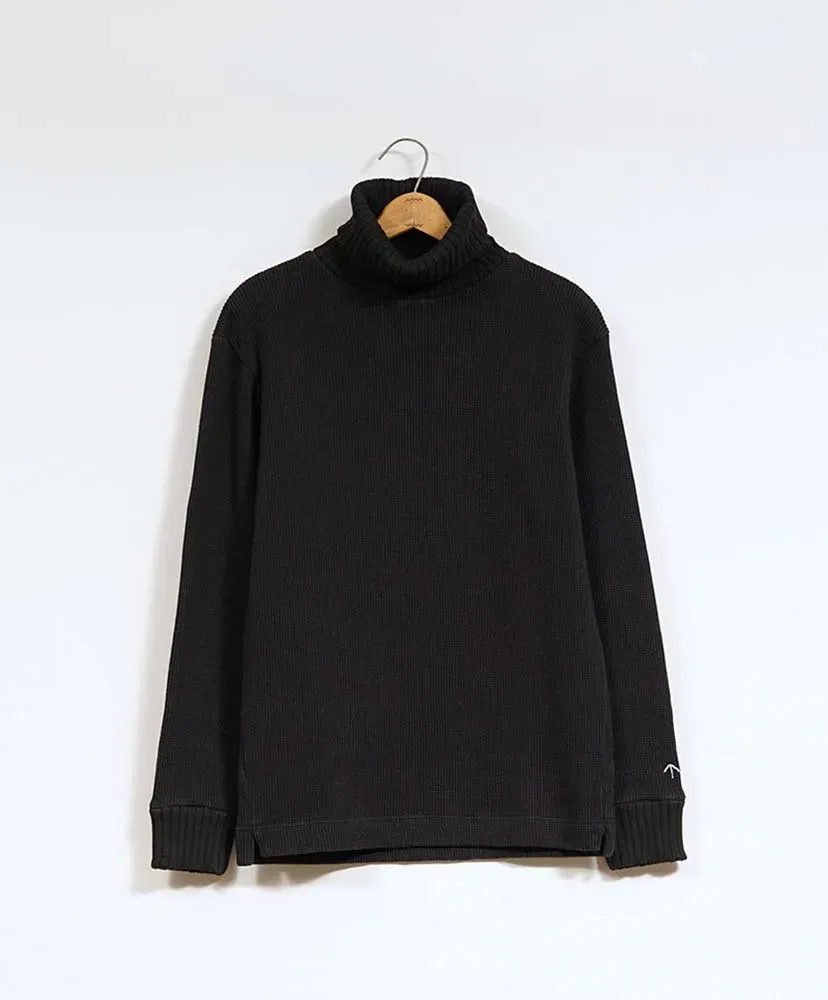 Turtle Neck - Waffle Black