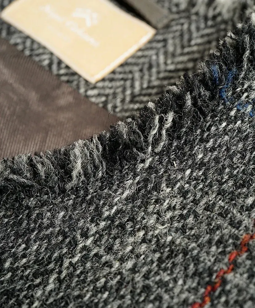 Collarless Jacket - British Tweed
