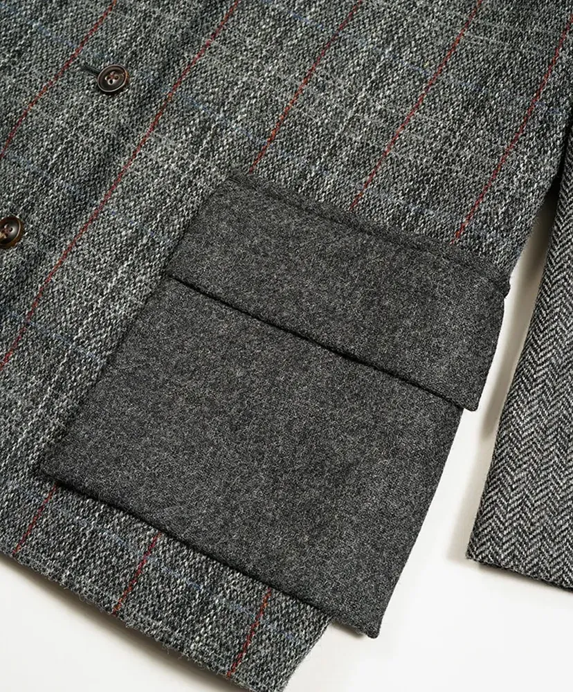 Collarless Jacket - British Tweed