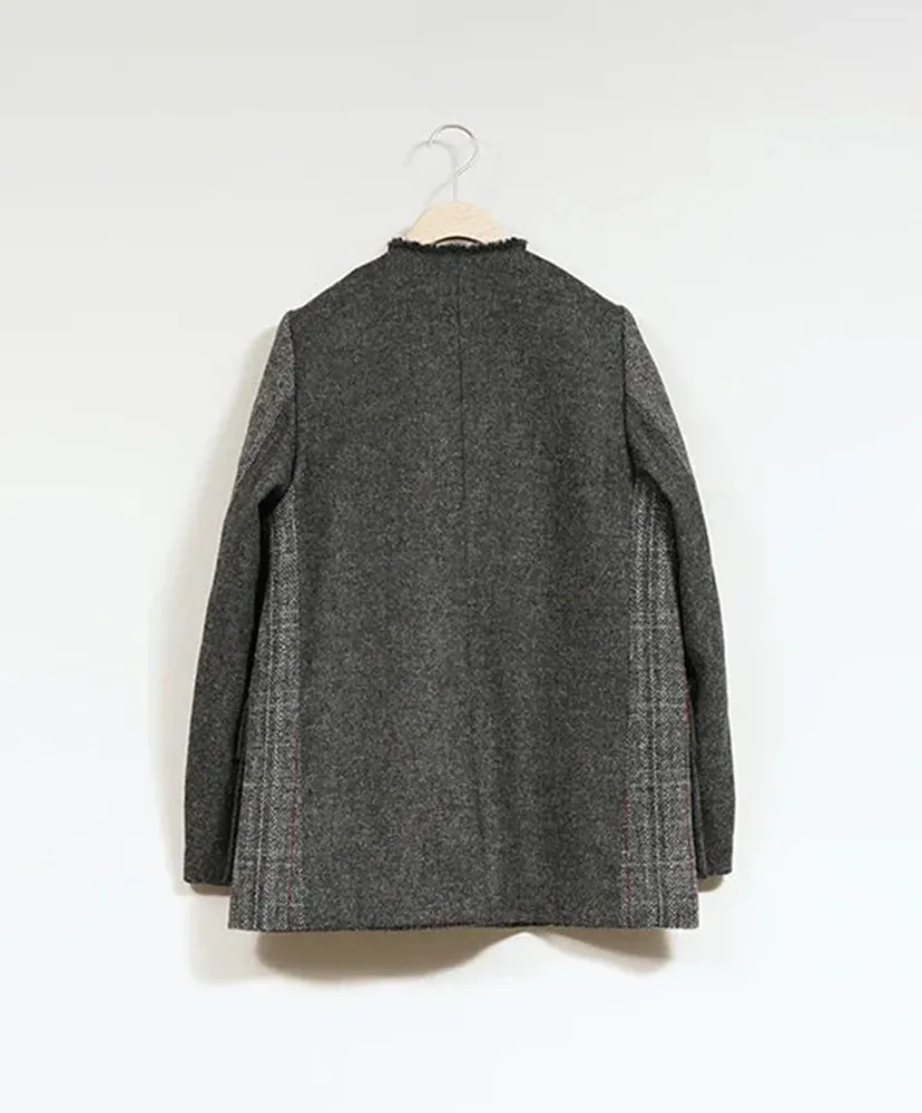 Collarless Jacket - British Tweed