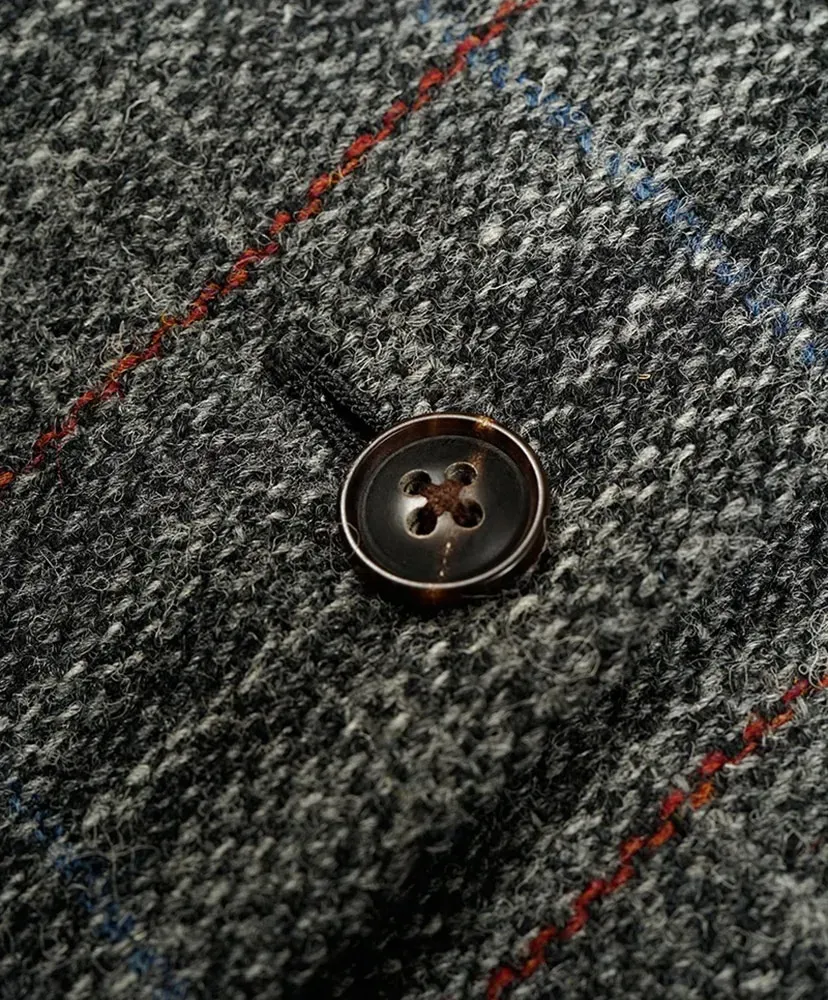 Collarless Jacket - British Tweed