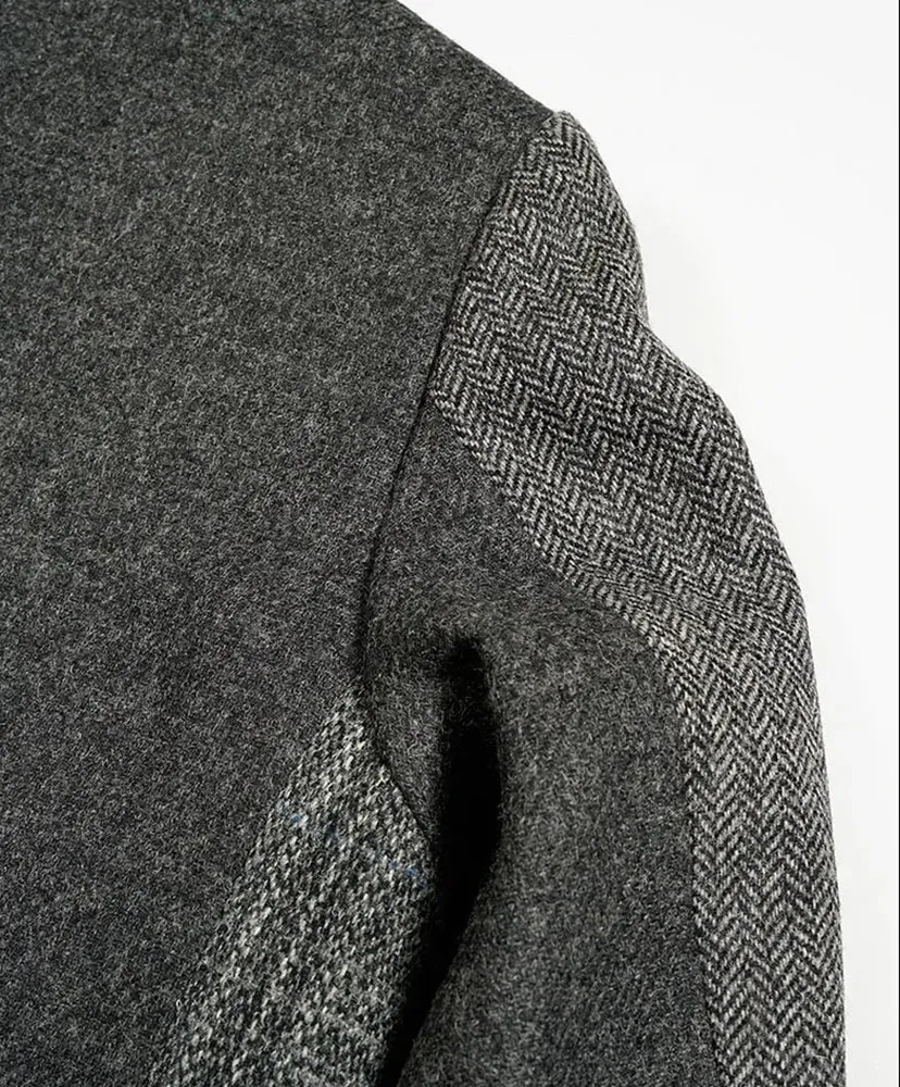 Collarless Jacket - British Tweed