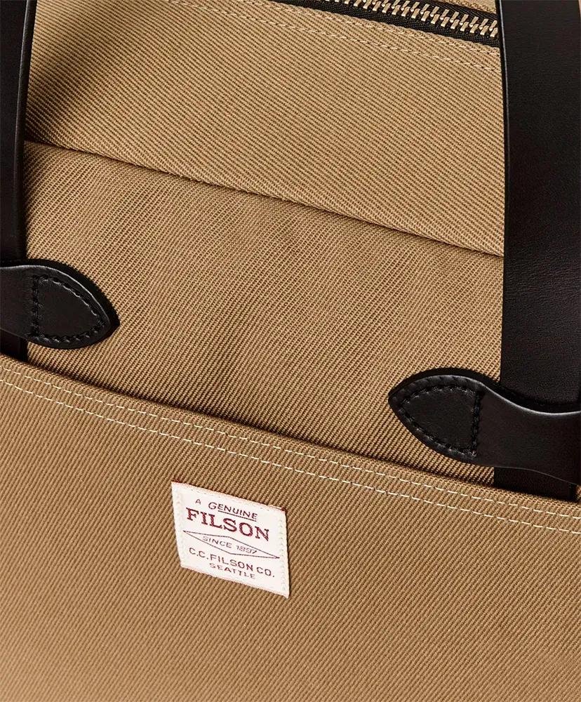 Rugged Twill Tote Bag With Zipper