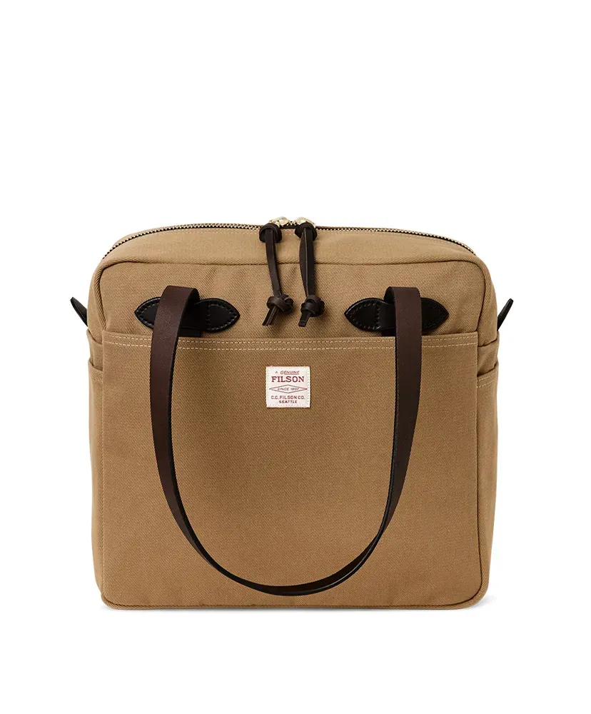 Rugged Twill Tote Bag With Zipper