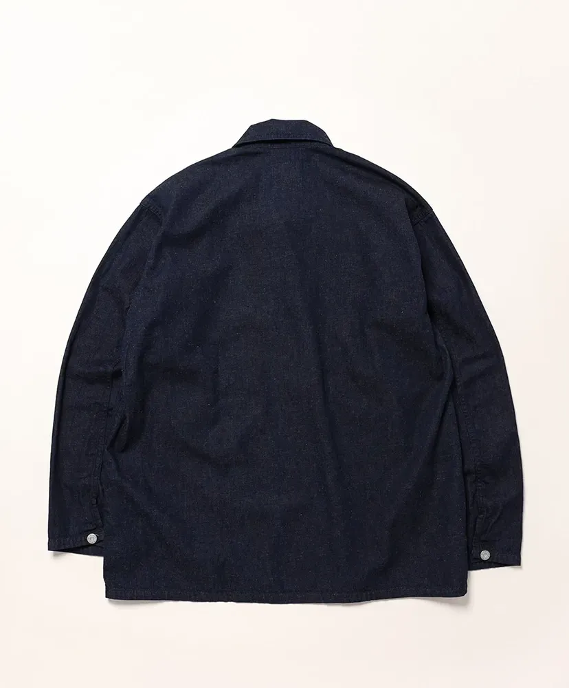 Army Pullover Shirt Cotton Linen Denim