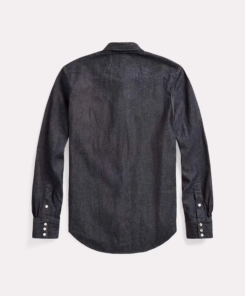 Slim Fit Denim Western Shirt