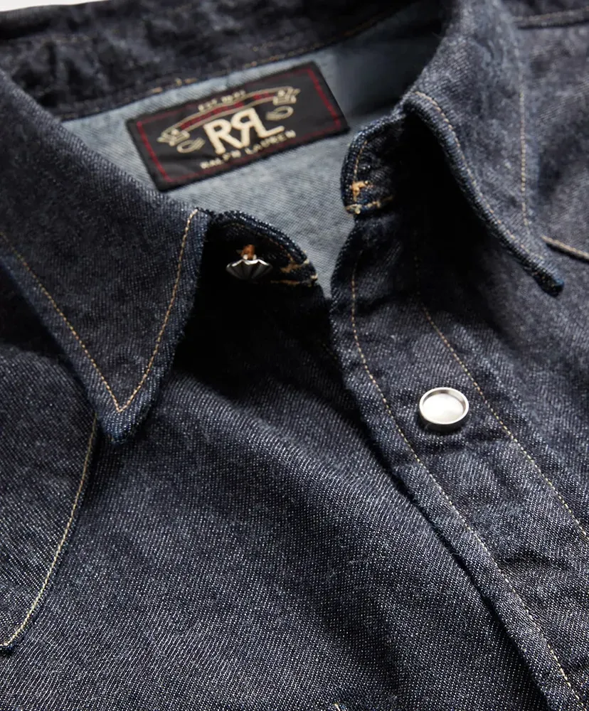 Slim Fit Denim Western Shirt