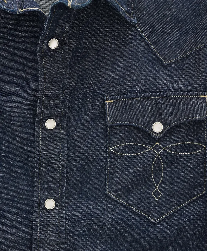 Slim Fit Denim Western Shirt