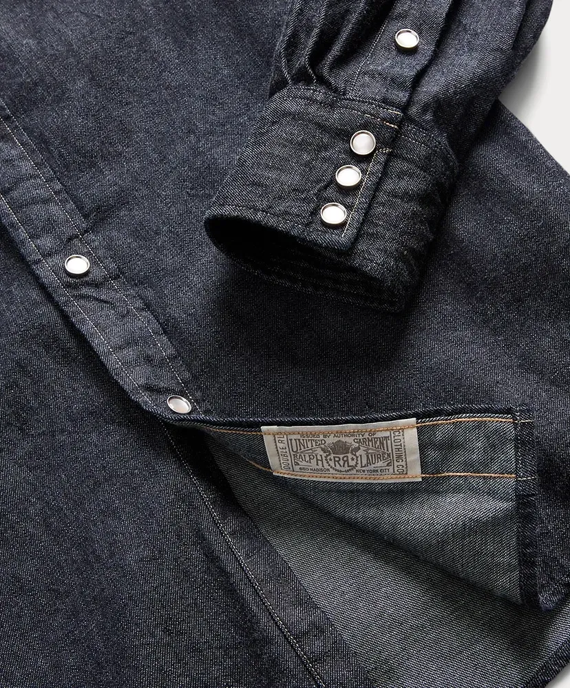 Slim Fit Denim Western Shirt