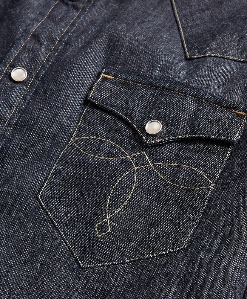 Slim Fit Denim Western Shirt
