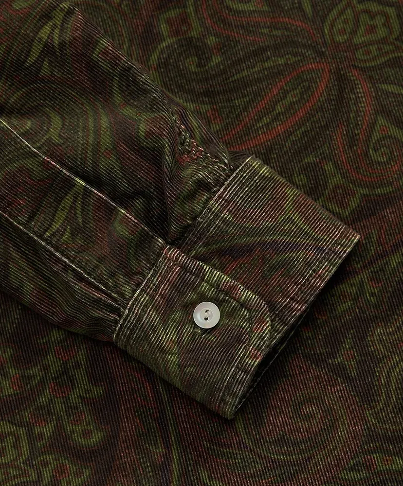 Paisley-Print Corduroy Workshirt