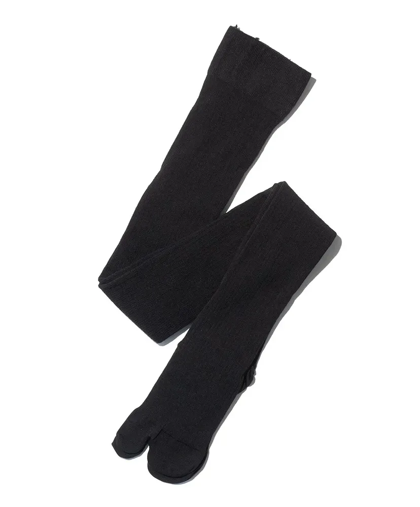 Cotton Ribbed Tabi Tights 2