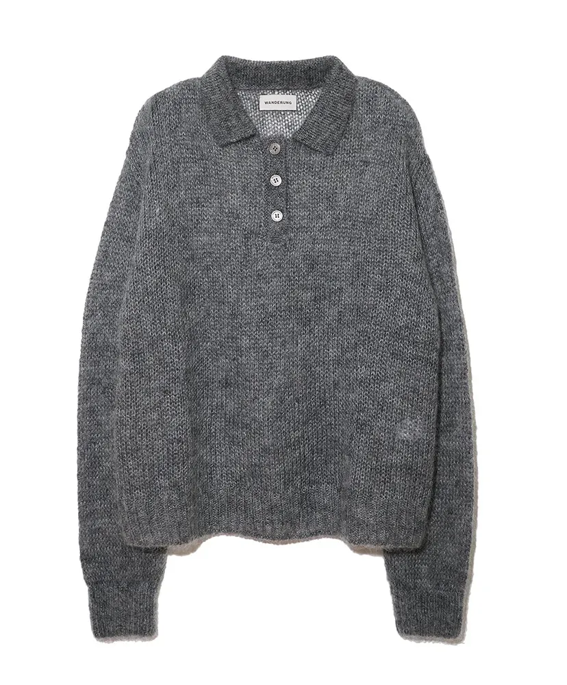 Mohair Knit Polo