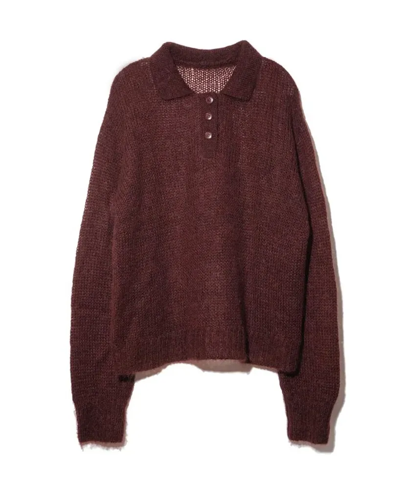 Mohair Knit Polo