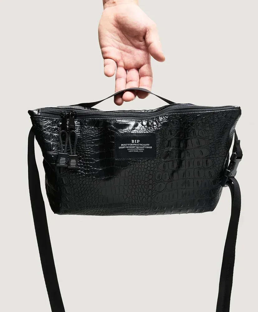 Fannypack Crossbody - Croco Vegan Leather