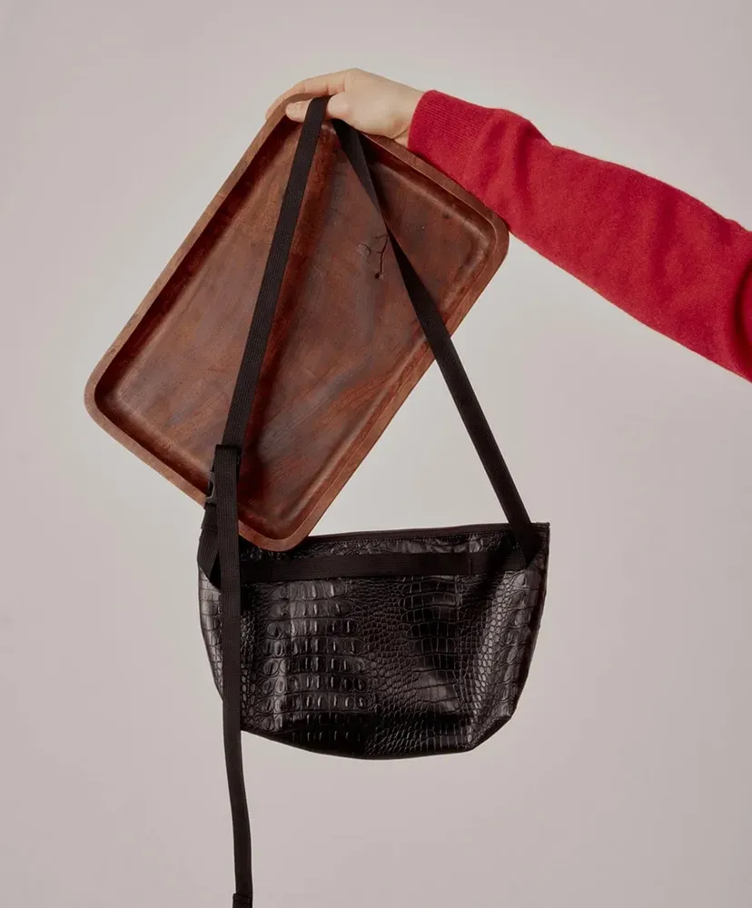 Fannypack Crossbody - Croco Vegan Leather