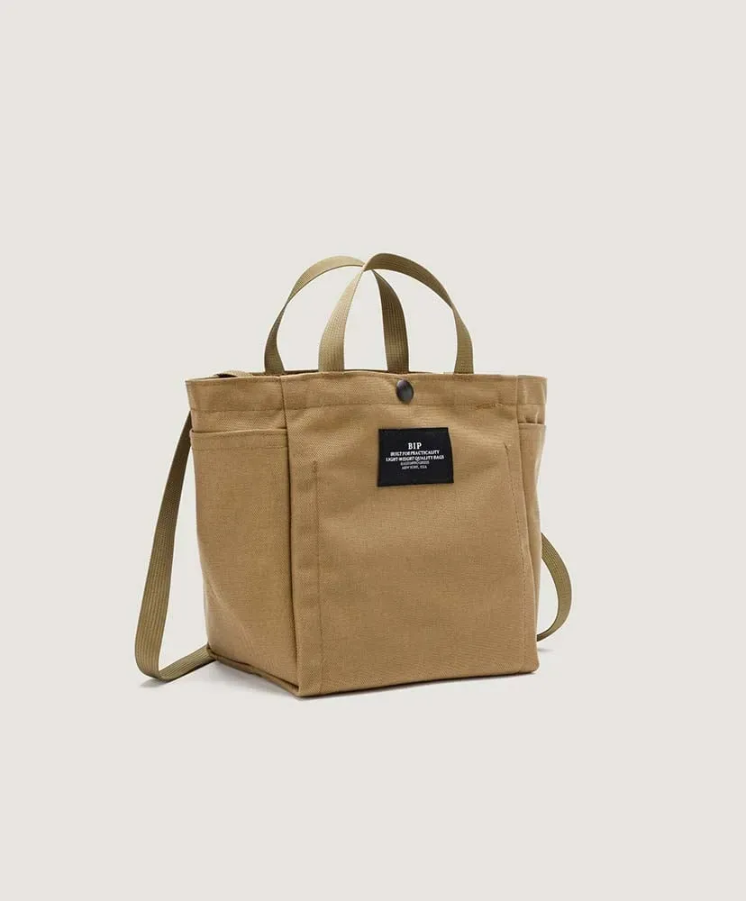 Small Side Pocket Tote - Canvas Nylon