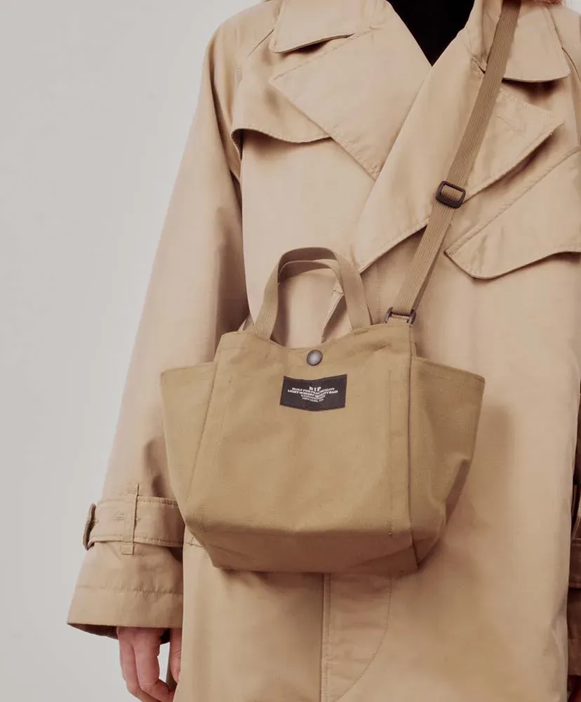 Small Side Pocket Tote - Canvas Nylon
