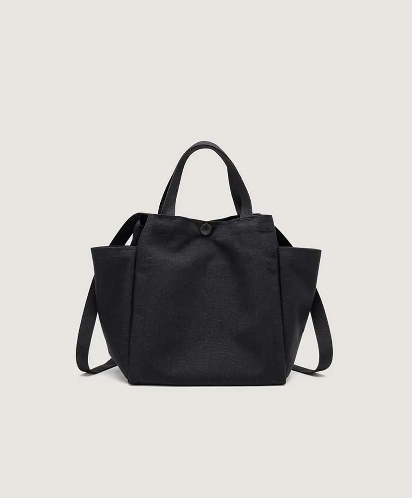 Small Side Pocket Tote - Canvas Nylon