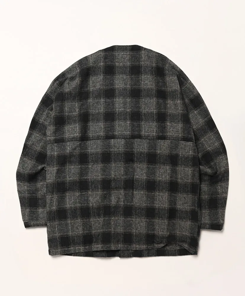 Digs Crew Cardie Jacket - Cotton Tweedy Check