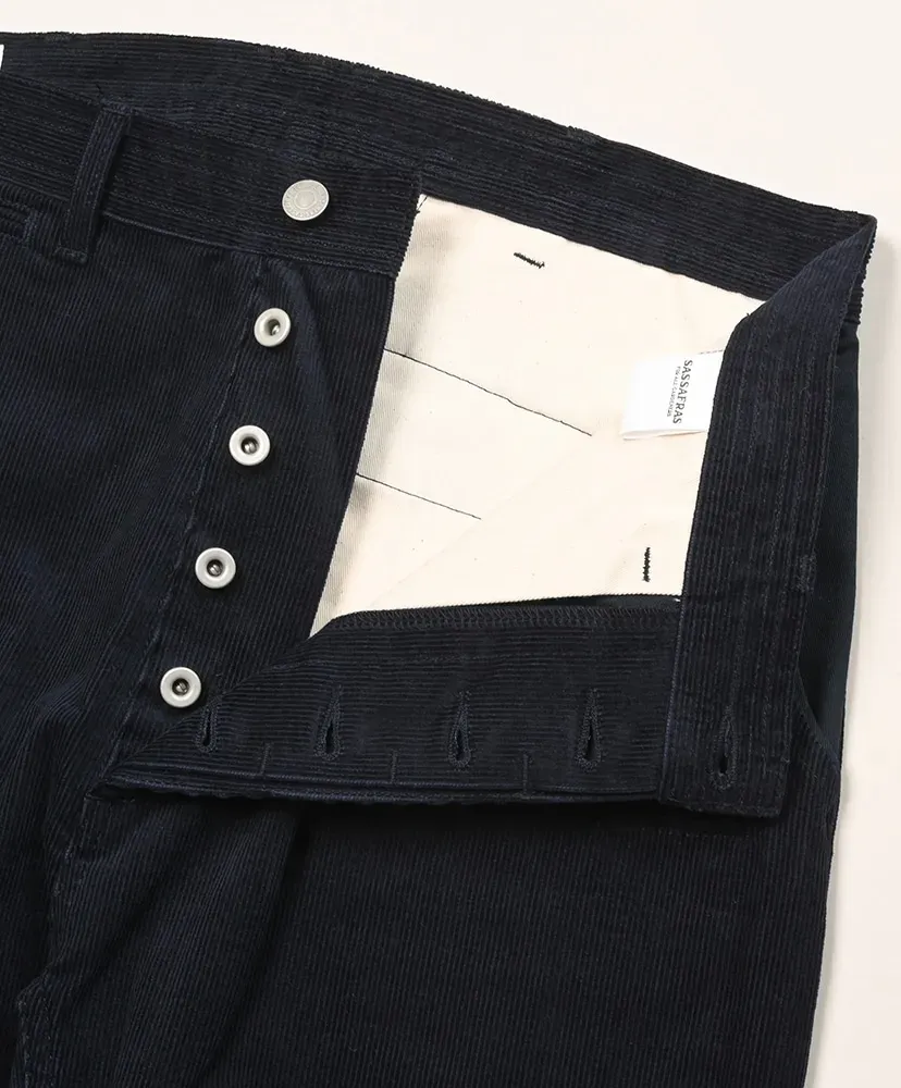 D Scoop Pants - Herringbone Denim