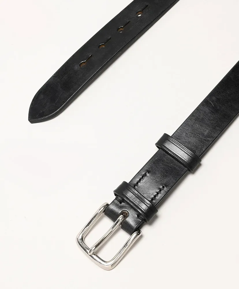 1.25 Inch West End Buckle Saddle Leather Belt - Nickel