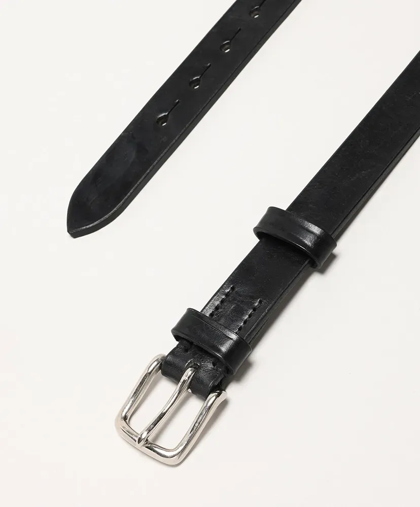 1 Inch West End Buckle Saddle Leather Belt - Nickel