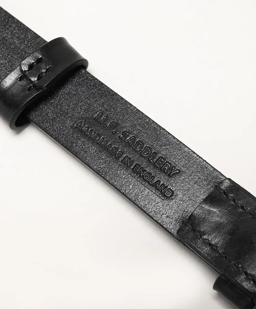 1 Inch West End Buckle Saddle Leather Belt - Nickel
