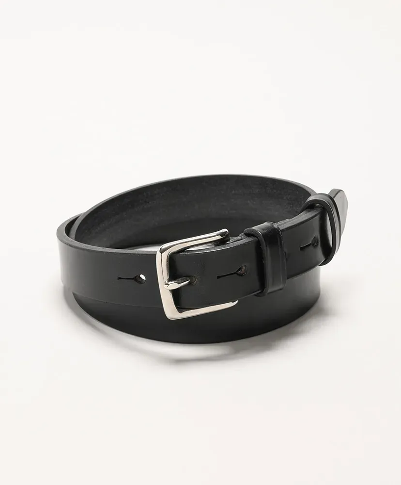 1 Inch West End Buckle Saddle Leather Belt - Nickel