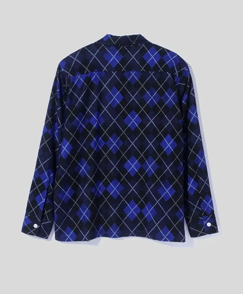 Argyle Open Collar Shirt