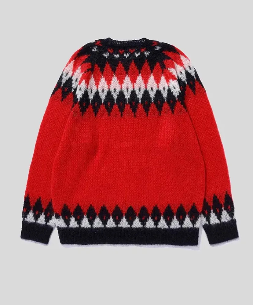 Hand Knit Snowflake Sweater