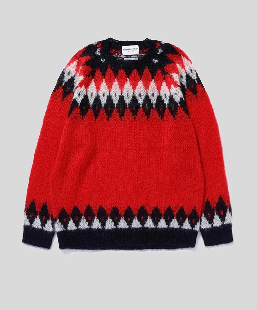 Hand Knit Snowflake Sweater