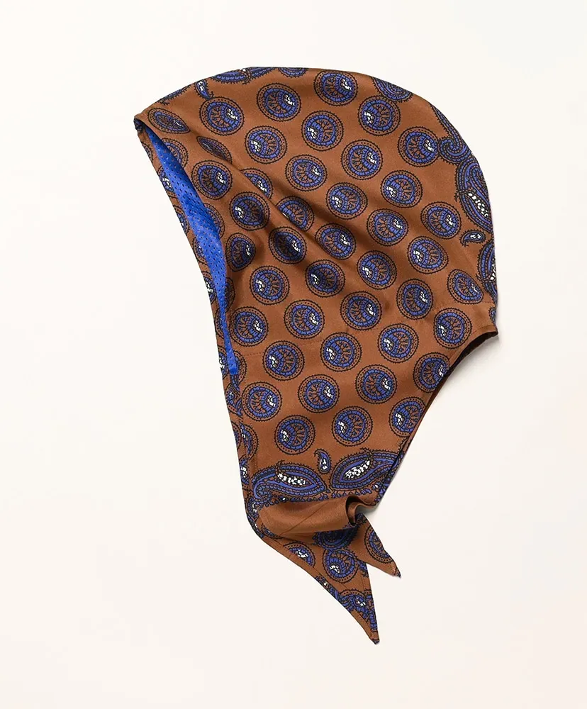 Paisley Silk Hoody Scarf