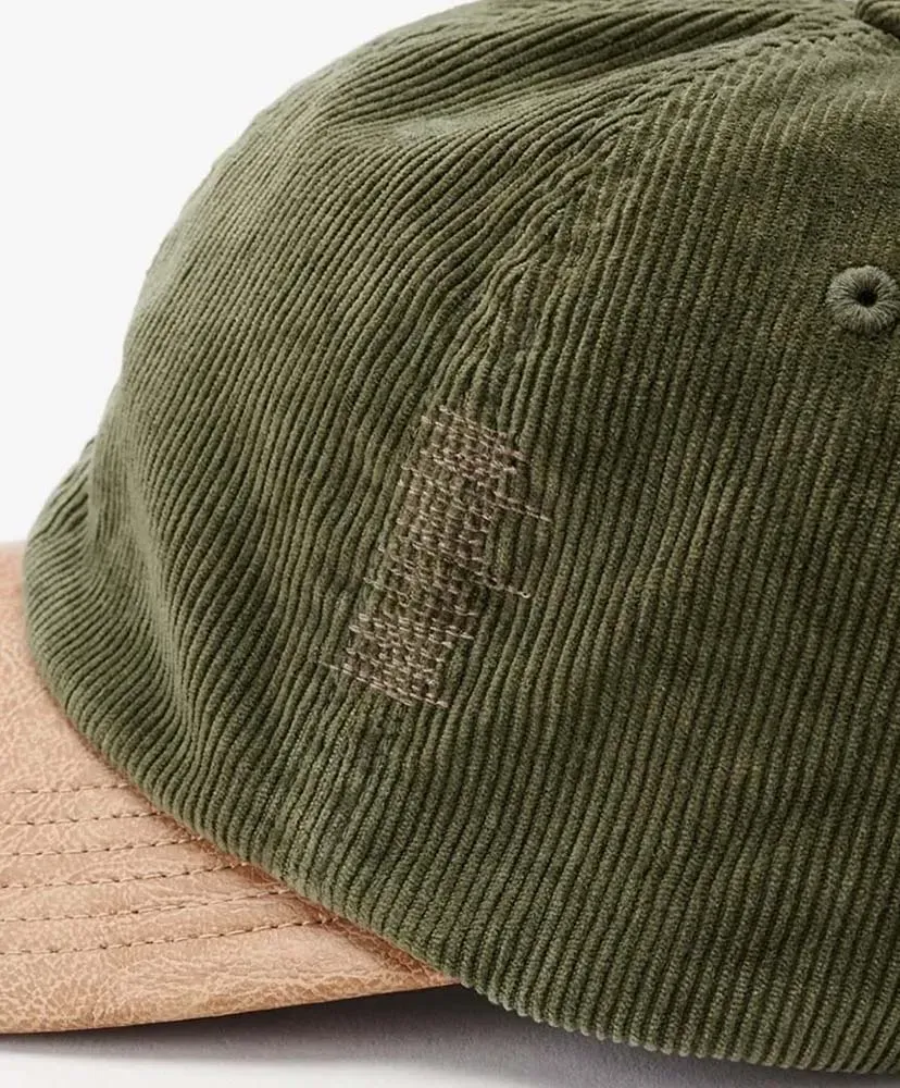 Corduroy & Faux Leather 6Panel Cap